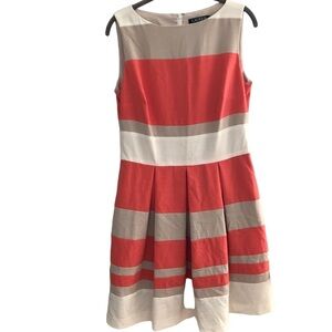 RALPH LAUREN Pleated Tailored Sleeveless Dress 10